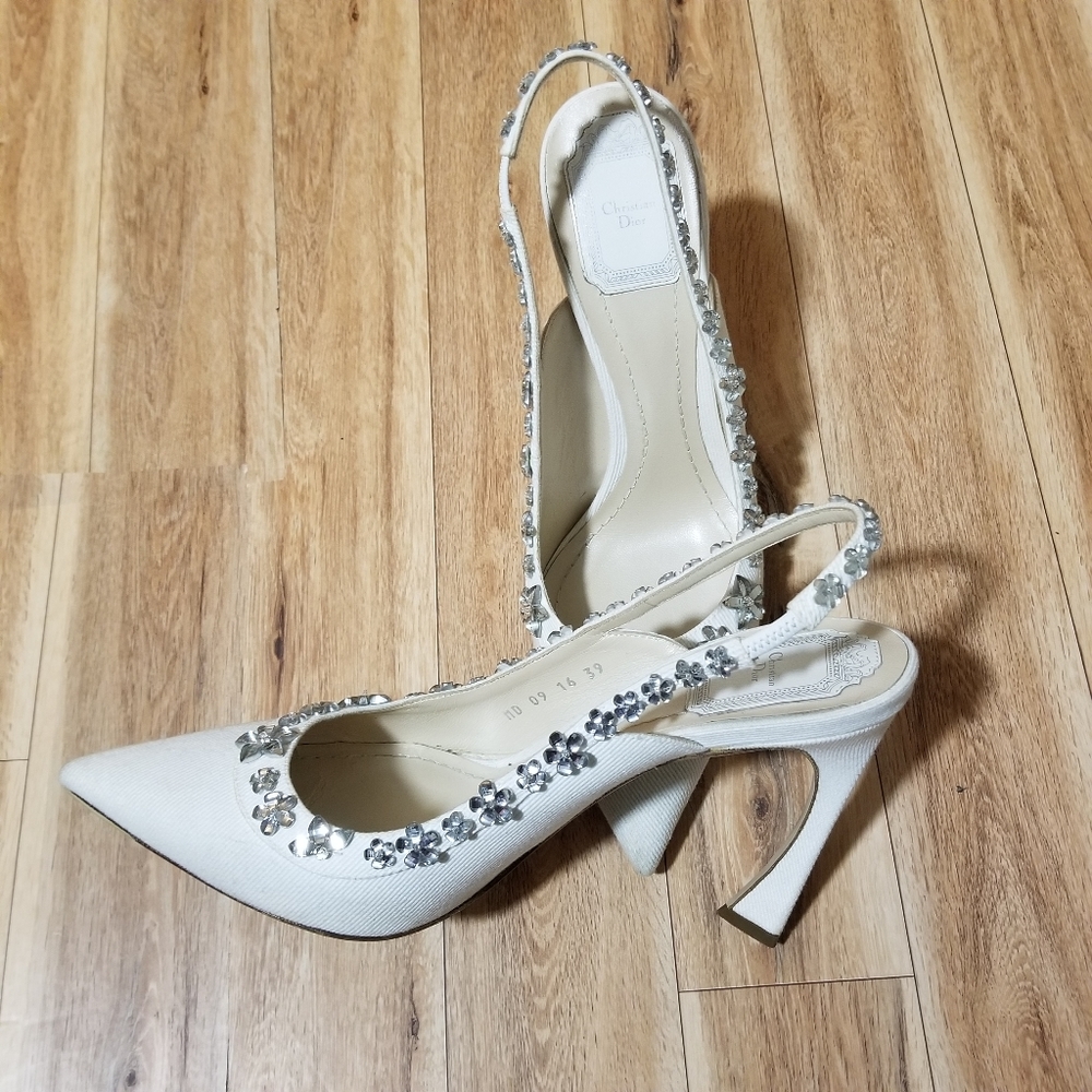 ❤SOLD❤Christian Dior Garland Slingback Crystal - Picture 3 of 8